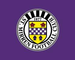 St Mirren FC Club Logo Symbol Scotland League Football Abstract Design Vector Illustration With Purple Background