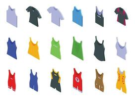 Singlet icons set isometric vector. S vector