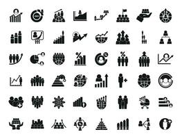 Population growth icons set simple vector. Population ability vector