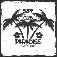 Surf club concept. vector