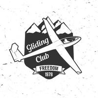 Vector Gliding club retro badge.