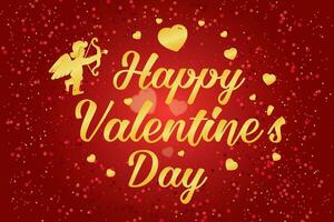 Happy Valentines Day lettering text. vector