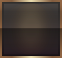 Empty button in medieval style for ui design, Classic bar and frame user interface elements with golden border. png