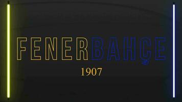 Fenerbahce Neon light Phone background or social media sharing Free Video