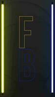 Fenerbahce Neon light Phone background or social media sharing Free Video