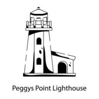 Peggys Point Lighthouse vector