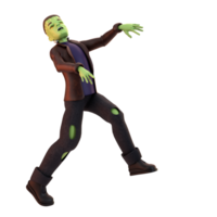 3d illustration de zombi Frankenstein png