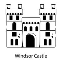 castillo de windsor de moda vector