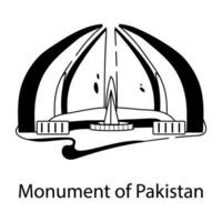 monumento de pakistán vector