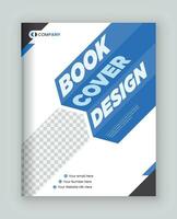 Book cover design for your corporate project with a blue color background vector