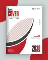 Annual report book cover design template, flyer brochure presentation banner vector