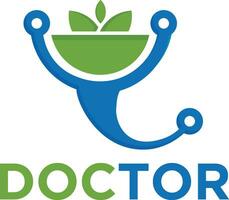 Doctor medical logo design vector