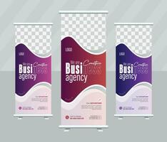 Modern Roll-up banner stand template design. Modern exhibition advertising trend business roll up banner. roll up stand display banner template,  Roll up banner design vector