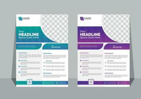 Medical and healthcare flyer or poster, brochure design template, annual report corporate identity template in A4 page layout vector
