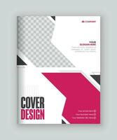 professional book cover design template. geometric shape background vector