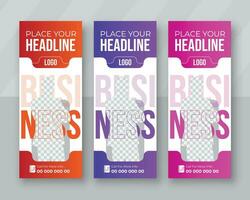 Business Roll-Up Banner. corporate vertical roll-up, x-stand, exhibition display background for Presentation. vector