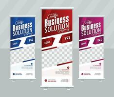 Roll-up banner template and stand banner design, x banner template, j flag, pull up, advertisement, display, exhibition vector