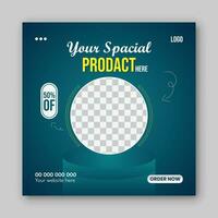 Beauty product square banner poster template vector