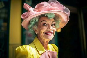 Gorgeous old lady. Generate Ai photo