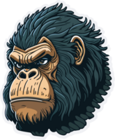 Head of Ape Sticker AI Generative png