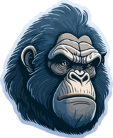 Gorilla Sticker Character AI Generative png