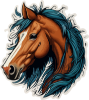 cheval logo png avec ai génératif