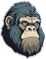 Head of Ape PNG Transparent AI Generative