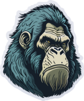 Gorilla Aufkleber Logo ai generativ png