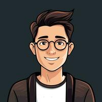 Geek Boy Vector illustration