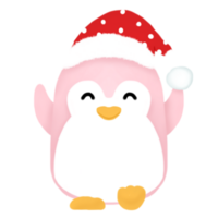 süß Rosa Pinguin abspielen Schnee png