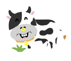 vaca con césped png