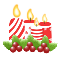 Natale candele e agrifoglio png