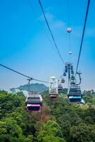 Singapore, August 14, 2023, Sentosa Cable Car is a gondola lift photo