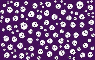 Skull pattern on a purple background vector