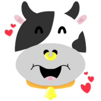 vache avec coeur png