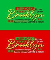 Brooklyn urban calligraphy typeface superior vintage, for print on t shirts etc. vector