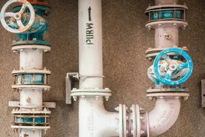 Piping systems, industrial equipment. photo