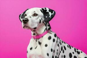 Photo of dalmatian dog. AI Generative Pro Photo