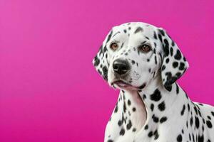 Photo of dalmatian dog. AI Generative Pro Photo