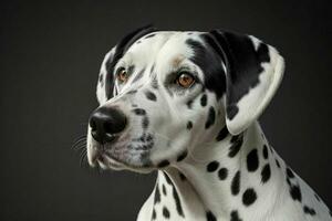 Photo of dalmatian dog. AI Generative Pro Photo