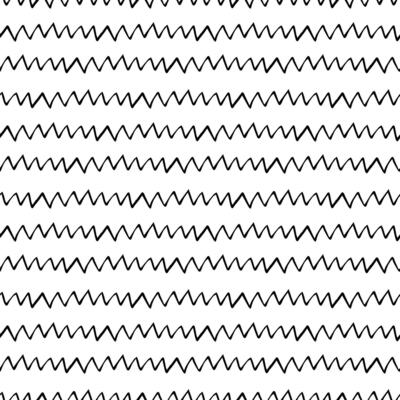 seamless pattern with hand drawn zigzag. Background with waves for your design. Wrapping paper