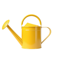 a yellow watering can on a transparent background,AI Generative png