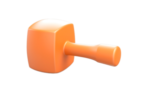 an orange hammer on a transparent background,AI Generative png