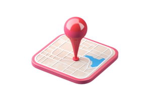 map pin icon on transparent background,AI Generative png