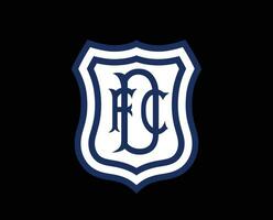 Dundee fc símbolo club logo Escocia liga fútbol americano resumen diseño vector ilustración con negro antecedentes