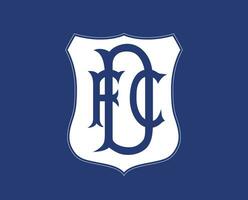 Dundee FC Logo Symbol Club Scotland League Football Abstract Design Vector Illustration With Blue Background