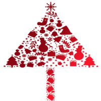 logo shape pine tree for Christmas greeting card png