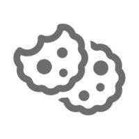 Cookies line vector icon. Web biscuit and cookie symbol.