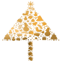 logo forme pin arbre pour Noël salutation carte png