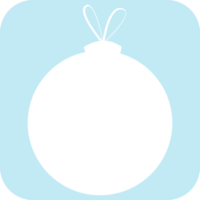 Christmas ball icon for decoration. png